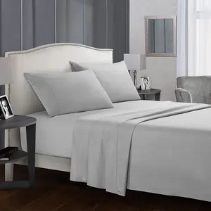 Großhandel billig Mikro faser Bettlaken Polyester 4 Stück Bettwäsche-Set nach Hause
