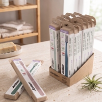 Brosse à dents écologique et biodégradable pour enfants, emballage en pâte moulée, insert en pâte de papier durable, OEM