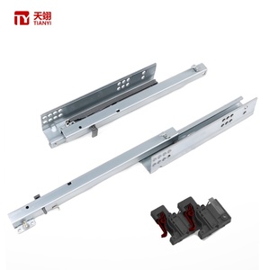 Glissières de tiroir à extension complète sous plan, avec poignée, fermeture silencieuse et amortie, 2D 3D, pour tiroirs de cuisine - Product Image 1