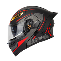 Casque de moto professionnel à double visière, modulaire, rabattable, intégral, pour la course en descente, le motocross, casque moto