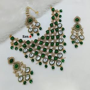 Comprar conjunto de collar de Kundan y Perla chapado en oro de colección de moda de calidad estándar para la venta por los exportadores - Product Image 4