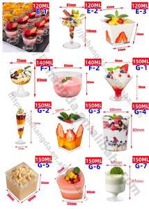 Gobelets en plastique transparent à paroi simple, mini-coupes à dessert pour glace, pudding, vin, apéritifs, coupes à mousse PS - Product Image 5