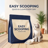 Litière pour chat en manioc spéciale intérieur, sans poussière volante, désodorisation rapide, sans traces, facile à ramasser, nettoyage facile, sable écologique pour animaux de compagnie
