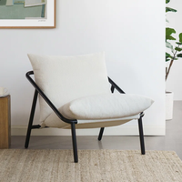 Fauteuil personnalisé multicolore moderne et confortable avec structure en métal Canapé simple Longe Fauteuils surdimensionnés de salon d'hôtel pour le salon
