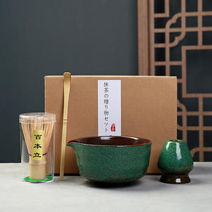 All'ingrosso 5 pezzi giapponese giappone cerimoniale di grado Matcha accessori per tè scatole ciotole in ceramica strumenti Matcha Kit frusta Set scatola - Product Image 3