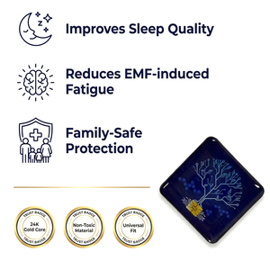 Offre Spéciale HOONNi Autocollant Carré 28mm Tech Tree 5G Anti-Radiation EMF, Bouclier Anti-Rayonnement, Ions Négatifs, Infrarouge Lointain pour Téléphone et Ordinateur Portable - Product Image 6