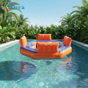 Canapé-lit flottant gonflable géant hermétique en PVC, <span class=keywords><strong>plateforme</strong></span> gonflable avec dossier inclinable pour parc aquatique - Product Image 1