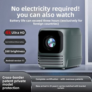 Cross-Biên Giới New Android 11 LED Chiếu Nhà Ultra-Rõ Ràng 5G Cho Với Pin Ngoài Trời Xách Tay <span class=keywords><strong>Mini</strong></span> Máy Chiếu - Product Image 3