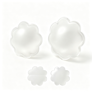 Reusable Ultra Thin Medical <b>Silicone</b> Nipple Wrinkle Removal Patch Flower Shape Non-Absorbent <b>Breast</b> Care Pad - Product Image 1