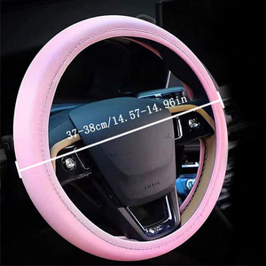 Juego de 10 Fundas Universales de Cuero Artificial para Volante de 38 cm, para Mujer, con Almohadilla para Cinturón de Seguridad, Portavasos y Adhesivo para Botón de Encendido - Product Image 3
