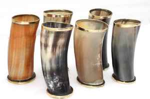 Vaso de chupito vikingo hecho a mano genuino, copa de cuerno de búfalo tallada Original, cuerno Natural por artesanía de media luna - Product Image 3