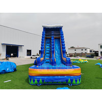 Toboggan aquatique gonflable géant en PVC avec piscine à jets d'eau, toboggan de parc aquatique extérieur pour enfants et adultes, amusement estival en plein air