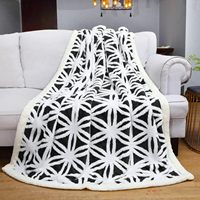 Couverture en polaire Sherpa Queen, motif géométrique, pour canapé et lit, toutes saisons, douce et confortable, décoration de chambre
