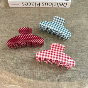 Nuovo commercio all'ingrosso di moda Plaid acetato capelli artiglio clip per le donne da donna capo tornante semplice dolce capelli di squalo pinze artiglio regalo - Product Image 2