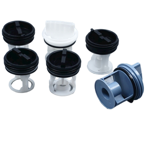 Bomba de drenaje de tambor eléctrico Manual al por mayor, tapa de filtro de tapón de plástico, piezas de tapón de agua de 120V/220V para aparatos de lavandería - Product Image 1