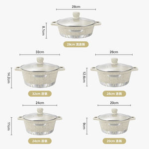 طقم أواني طهي من الألومنيوم 10 قطع للطبخ بالحث الحراري، مجموعة قدور غير لاصقة للمطبخ - Product Image 3