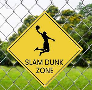 Directo de fábrica personalizado Slam <span class=keywords><strong>Dunk</strong></span> Zone letrero de aluminio jugador deportivo letrero de pared para niños adolescentes sala de estar dormitorio decoración de sala de juegos - Product Image 6