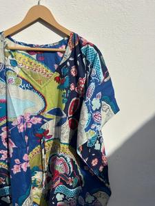 Robe d'été respirante pour les vacances, tenue de plage bohème, robe de plage, kaftan en coton pur, imprimé floral, kaftan en coton indien - Product Image 6