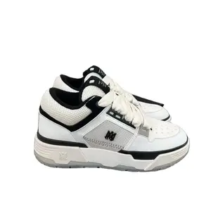 2024 nuevo diseñador de lujo Arman Zapatos negro blanco hombres moda cuero goma zapatos casuales diseñador entrenador Amiry zapatos hombres
