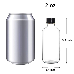<b>Small</b> <b>Glass</b> Bottle with Spiral Narrow Mouth, Transparent Body and Black Cap - Product Image 4