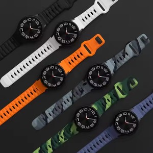 Bracelets en silicone sans lacunes pour <span class=keywords><strong>Samsung</strong></span> Galaxy Watch 6 5 4 Bracelet de montre en silicone classique - Product Image 4