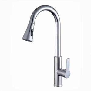 Grifo de Cocina Monomando Moderno Clásico KAWAL, Mezclador de Agua de Plástico y Cerámica, Acabado Cepillado, Montado en Cubierta para Fregadero - Product Image 1