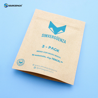 Sachet Doypack Personnalisé en Papier Kraft Écologique avec Fermeture Zip Refermable, Emballage Biodégradable pour Vêtements