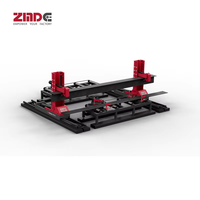 Línea de Producción de Vigas en H Semiautomática ZMDE, Máquina de Enderezamiento de Ensamblaje de Soldadura de Estructuras de Acero Controlada por PLC, con Alta Capacidad de Carga