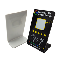 Google NFC Bewertungsständer aus Acryl-PVC für Social Media, RFID-Bewertungskartenhalter, Google RFID-Tag Bewertungsständer mit NFC-Chip