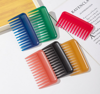 Brosse à cheveux spéciale pour hommes en ABS, portable, à dents larges, pour coiffure et coloration, modèle carré, Nouvel An