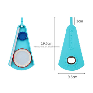 5 in 1 Multi funzione barattolo di birra può apribottiglie Kit con manico in Silicone facile da usare per gli anziani e chi soffre di artrite - Product Image 2