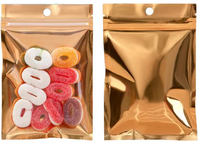 Sacs en plastique mylar personnalisables pochette debout zip-lock PE emballage avec fenêtre pour bonbons alimentaires