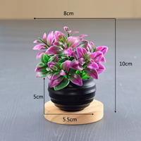 Lot en gros de mini bonsaïs artificiels en plastique, plantes vertes en pot pour la décoration de table à la maison
