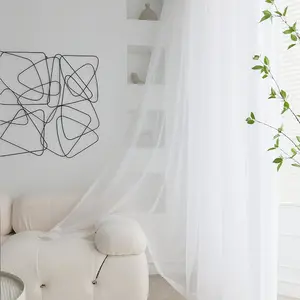 Luxuriöse neue europäische Stilvorhänge für Wohnzimmer Schlafzimmer doppelschicht Tullen-Gauze extravagante bestickte Fenstervorhänge