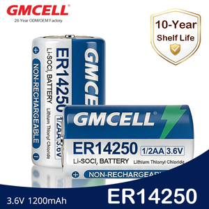 แบตเตอรี่ลิเธียมสำรอง GMCELL Custom 3.6V 1/2AA LS 14250 ER14250 PLC พร้อมปลั๊กเชื่อมต่อ สำหรับมิเตอร์น้ำและแก๊ส - Product Image 2
