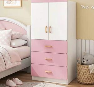 Neuer Kinderschrank, Moderner Kleiderschrank mit Schiebetüren, Schlafzimmermöbel zur Aufbewahrung - Product Image 1