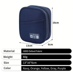 Cable Organizer Bag Mini Stylish Portable Compact Large Capacity Cable Organizer Bag for Travel - Product Image 4