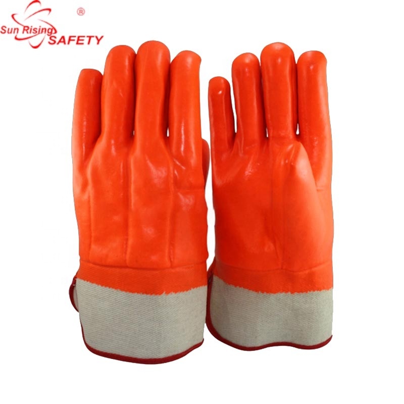 SRsafety PVC Oil Dipped Glove Fluorescent