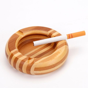 Cenicero Redondo de Madera Ecológico de Lujo al por Mayor, Cenicero y Portaceniceros de Madera Hechos a Mano de Primera Calidad para Hoteles y Restaurantes al Mejor Precio - Product Image 2