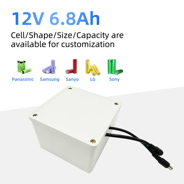 POEAE 12V 6.8Ah Rechargeable Waterproof Lithium Solar Battery Pack for Outdoor Use