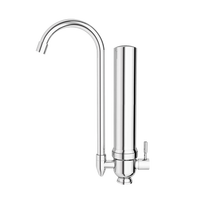 Purificateur d'eau pour robinet de comptoir en acier inoxydable 304, filtre domestique pour robinet, élimination du chlore, filtre à eau pour robinet, purificateur d'eau