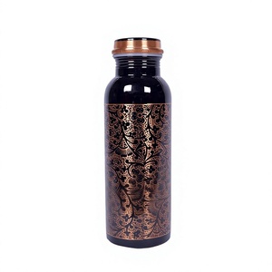 Leak Proof <b>Copper</b> <b>Drinking</b> <b>Bottle</b> Screw Cap Lid Luxury Handmade Eco-Friendly Dishwasher Safe Wedding Back-to-School Use - Product Image 5
