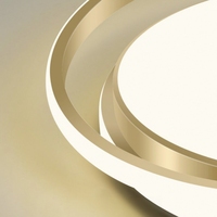 Plafonnier LED de luxe doré, moderne, à double anneau, pour salon, chambre, hôtel, maison, éclairage décoratif intérieur