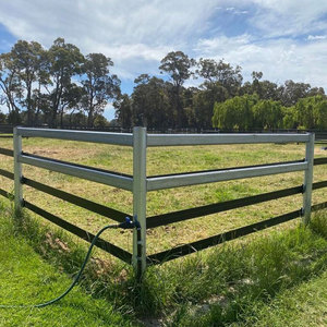 Outdoor High Quality Schwarz <span class=keywords><strong>2</strong></span>/3/4 Schiene verzinkt Farm Zaun Horse Ranch Zaun Panel - Product Image 2