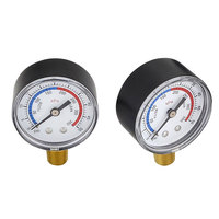 Manomètre à air pour chaudière à vapeur de 2,5 po et 2 po, manomètre de pression à sec régulier PSI pour système de chauffage à l'eau, à l'huile, au gaz, au cylindre de gaz, système CVC