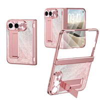 Étui de protection antichoc pour téléphone portable Duo, avec dos brillant en PC électroplaqué et paillettes