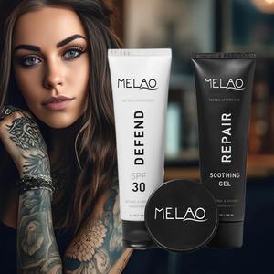 MELAO OEM Kit Cura Tatuaggio Senza Siliconi e Senza Profumo Crema Balsamo Lozione Leggera per Uso Quotidiano in Studi di Tatuaggi - Product Image 1