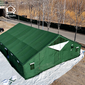 重型绿色帆布帐篷防水耐用BC帐篷，大空间供政府使用 - Product Image 4