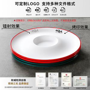 Plato redondo de melamina Xiangyuan de 9.8 pulgadas en color sólido para uso en restaurantes y fiestas. - Product Image 4