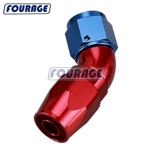 Phụ tùng ô tô 45 độ một mảnh đầy đủ dòng chảy Adapter nhôm an6 an8 AN10 AN12 AN16 nữ xoay Cutter phong cách Hose Pipe Fitting - Product Image 4